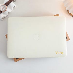 White Lychee Texture Personalisation Leather MacBook Case, Cover For MacBook M3 Pro 14 M3 Air 13 A3113, A2338, A2337 Pro 15 16 Case