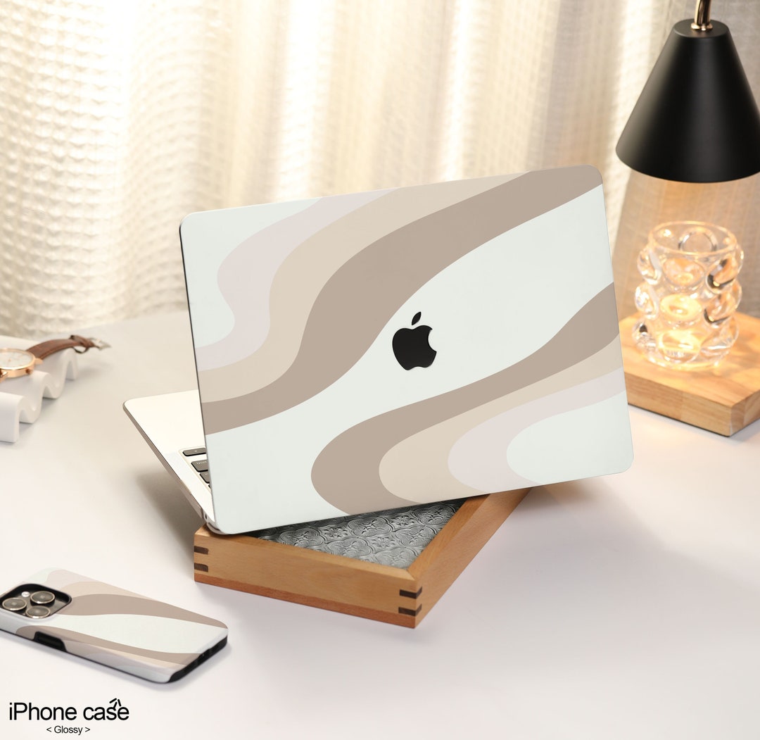 Gradient Brown Water Wave MacBook Case Cover for New MacBook Pro 13 ...