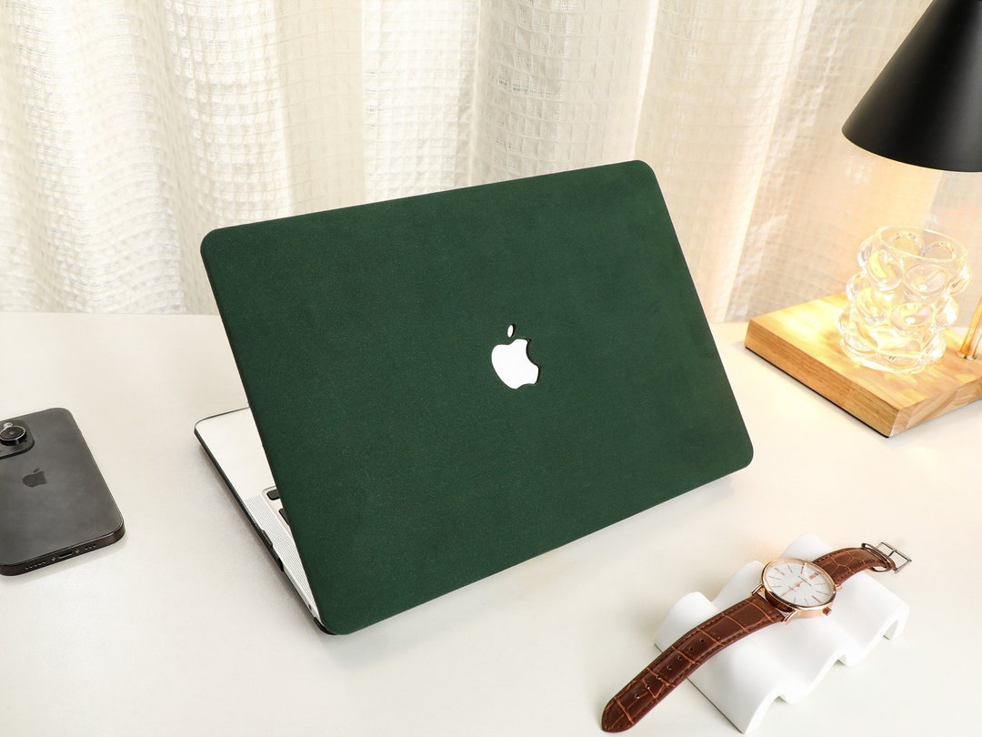 Peacock Green Brushed Leather MacBook Shell Case Cover for New MacBook ...