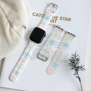 Colorful Corals Apple Watch Band, Silicone Watch Band for Apple Watch 38mm 40mm 41mm 42mm 44mm 45mm 46mm 49mm, Personlized iWatch Band