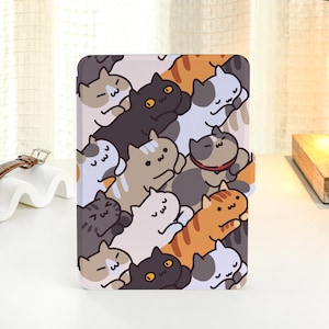 Cute Cat Personalized kindle Case, All-new Kindle Case, Custom Name kindle Cover for Kindle Paperwhite 1/2/3/4, Kindle 2019, 2022