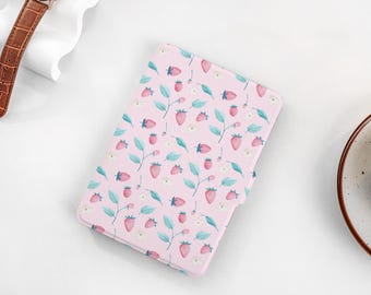Strawberry Garden Personalized kindle Case, All-new Kindle Case, Custom Name kindle Cover for Kindle Paperwhite1/2/3/4, Kindle 2019-2022