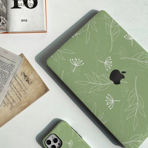 Matcha Dandelion MacBook Shell Case Decal Cover For New MacBook M1 Pro 13 M1 Air 13 A2338, A2337, Macbook Pro 15 16 Case, Apple Laptop