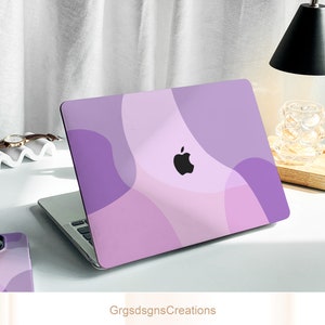 Purple Blend Printing MacBook Shell Case Decal Cover For New MacBook M1 Pro 13 M1 Air 13 A2338, A2337 Macbook Pro 15 16 Case, Apple Laptop