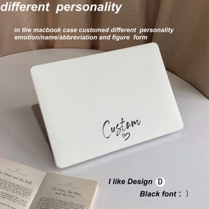 Ivory White Leather MacBook Case Decal Cover For New MacBook M1 Pro 14 M1 Air 13 Pro 13 Custom Name Case MacBook Pro 16 15 afbeelding 2