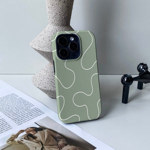 Matcha Line Art iPhone Case, iPhone 14 Case, 13 Pro, 13 Pro Max Case, 11, 12 Pro Max, Cute iPhone Case, iPhone X XR case, Personalised Case