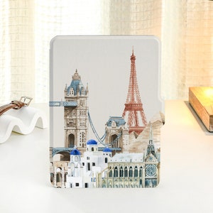 French Tower Personalized kindle Case, All-new Kindle Case, Custom Name kindle Cover for Kindle Paperwhite 1/2/3/4, Kindle 2019, 2022