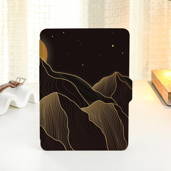 Abstract Mountains Personalized kindle Case, All-new Kindle Case, Custom Name kindle Cover for Kindle Paperwhite 1/2/3/4, Kindle 2019, 2022