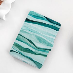 Turquoise Sea Waves Personalized Kindle Case, All-new Kindle Case, Custom Name kindle Cover for Kindle Paperwhite 1/2/3/4, Kindle 2019 2022