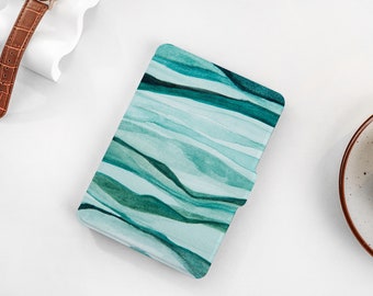 Turquoise Sea Waves Personalized Kindle Case, All-new Kindle Case, Custom Name kindle Cover for Kindle Paperwhite 1/2/3/4, Kindle 2019 2022