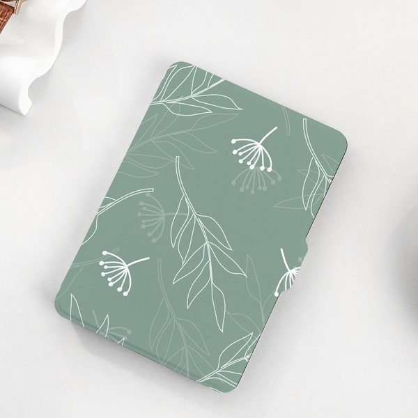 Green Dandelion Personalized kindle Case, All-new Kindle Case, Custom Name kindle Cover for Kindle Paperwhite 1/2/3/4, Kindle 2019, 2022