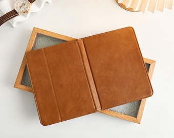 Vintage Brown Vegan Leather Kindle Case, Kindle Cover For 2024 kindle 11th Gen Kindle Paperwhite 12th Gen, Custom Kindle Cases