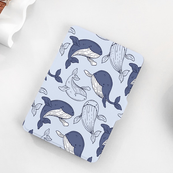 Blue Whale Personalized kindle Case, All-new Kindle Case, Custom Name kindle Cover for Kindle Paperwhite 1/2/3/4, Kindle 2019, 2022