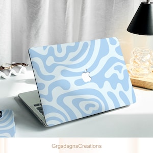 Blue Swirl MacBook Case Cover For New MacBook Neo A18 Pro Case A3404, MacBook Air 13 Case A3449, Macbook Pro 14 15 16 Case, Apple Laptop
