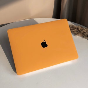 Pumpkin Orange MacBook Shell Case Decal Cover For New MacBook M1 Pro 14 M1 Air 13 A2338, A2337 Macbook Pro 15 16 Case, Apple Laptop