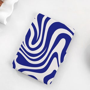 Blue White Vortex Personalized kindle Case, All-new Kindle Case, Custom Name kindle Cover for Kindle Paperwhite 1/2/3/4, Kindle 2019 2022