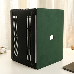 Peacock Green Brushed Leather MacBook Shell Case Cover for New MacBook ...