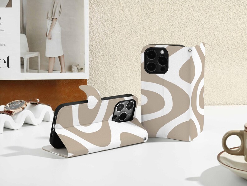 Macchiato De Mocha Personalised Flip iPhone Case, Custom Wallet for