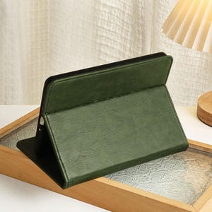Vintage Green Vegan Leather Kindle Case, Kindle Cover For 2024 kindle 11th Gen Kindle Paperwhite 12th Gen, Custom Kindle Cases