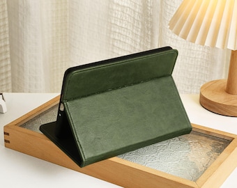 Vintage Green Vegan Leather Kindle Case, Kindle Cover For 2024 kindle 11th Gen Kindle Paperwhite 12th Gen, Custom Kindle Cases