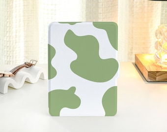 Green Cow Block Personalized kindle Case, All-new Kindle Case, Custom Name kindle Cover for Kindle Paperwhite 1/2/3/4, Kindle 2019, 2022