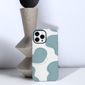Blue Cow Pattern iPhone Case, iPhone 14, 13 Pro, 13 Pro Max, 12 Pro, 12 Pro Max / 12 & 11 Pro, iPhone XR X Case, Personalised Case