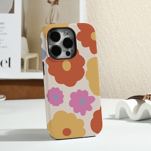 Dark Flowers Personalised iPhone Case, Magsafe Case for iPhone 14 13 Pro, 13 Pro Max, 11 12 Pro Max, XR X Case, Wireless Charging Case