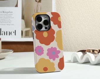 Dark Flowers Personalised iPhone Case, Magsafe Case for iPhone17 16 15 14 Pro, 13 Pro Max, 11 12 Pro Max, XR X Case, Wireless Charging Case