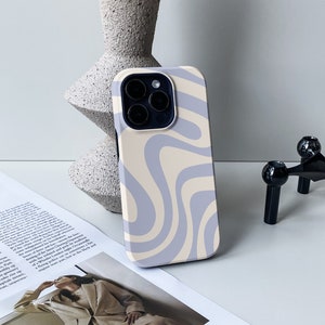 Purple Beige Wave iPhone 14 Pro Case, iPhone 14 Case, 13 Pro, 13 Pro Max Case, 11, 12 Pro Max, iPhone Case, X XR case, Personalised Case