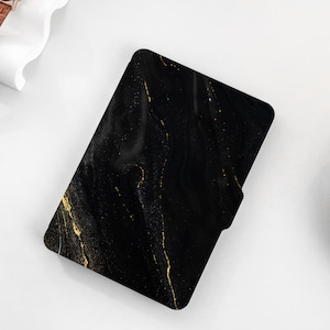 Black Liquid Marble Personalized kindle Case, All-new Kindle Case, Custom Name kindle Cover for Kindle Paperwhite 1/2/3/4, Kindle 2019, 2022