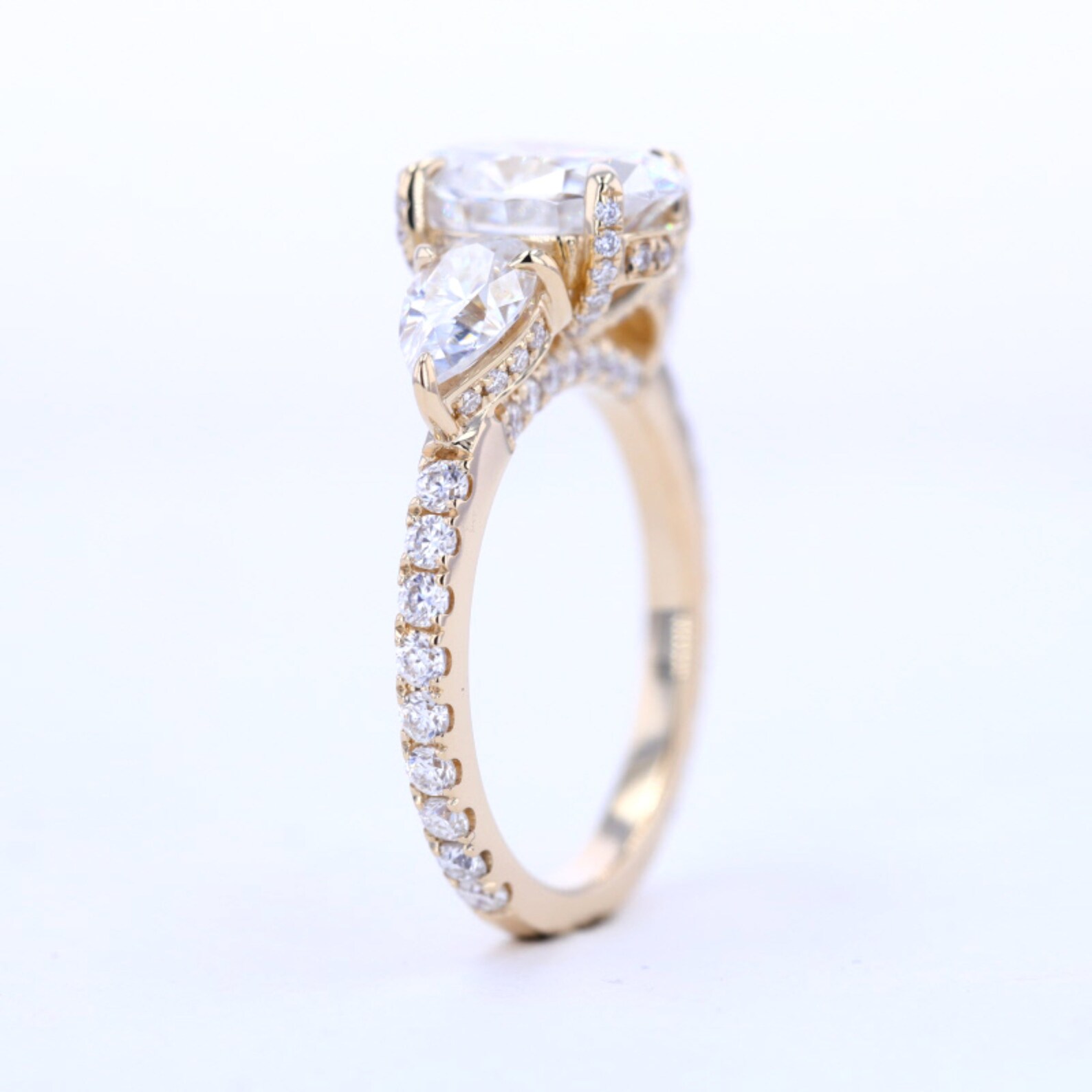 Oval Cut Moissanite Engagement Ring 14K Gold Moissanite Etsy UK