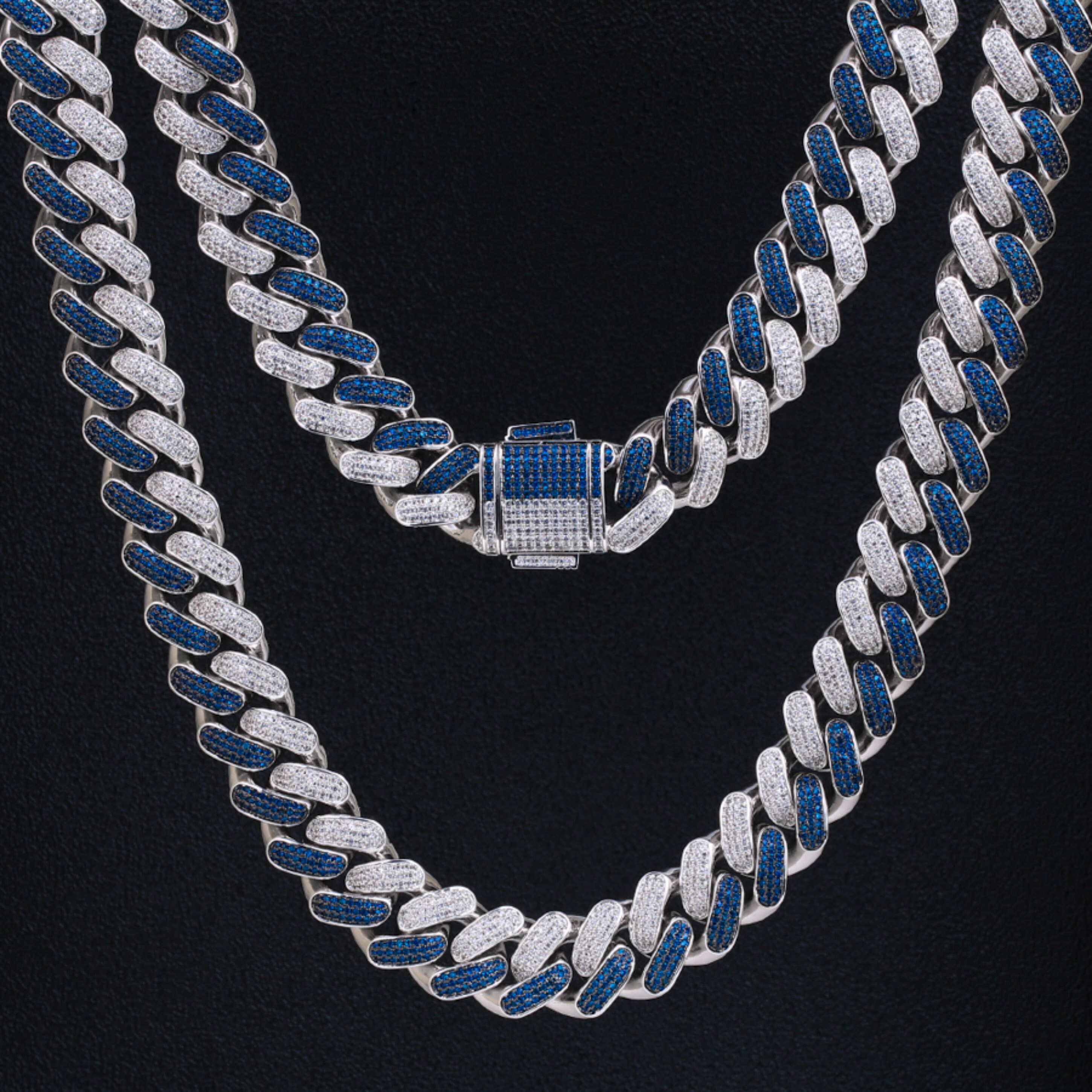 White Gold Cuban Link Miami Stainless Steel Cuban Link Chain Etsy