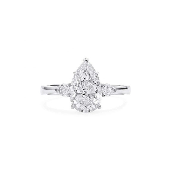 3CT Pear Cut Minimalist Vintage Engagement Ring 3 Stone Bridal - Etsy