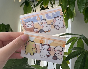 Animal Transit Card Sticker | Waterproof Vinyl Decal