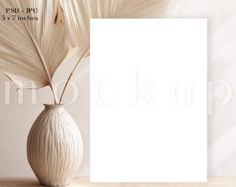 5 x 7 Neutral Invitation Mockup | Greeting Card Mockup | Wedding Invite Mockup | Birthday Card Mockup