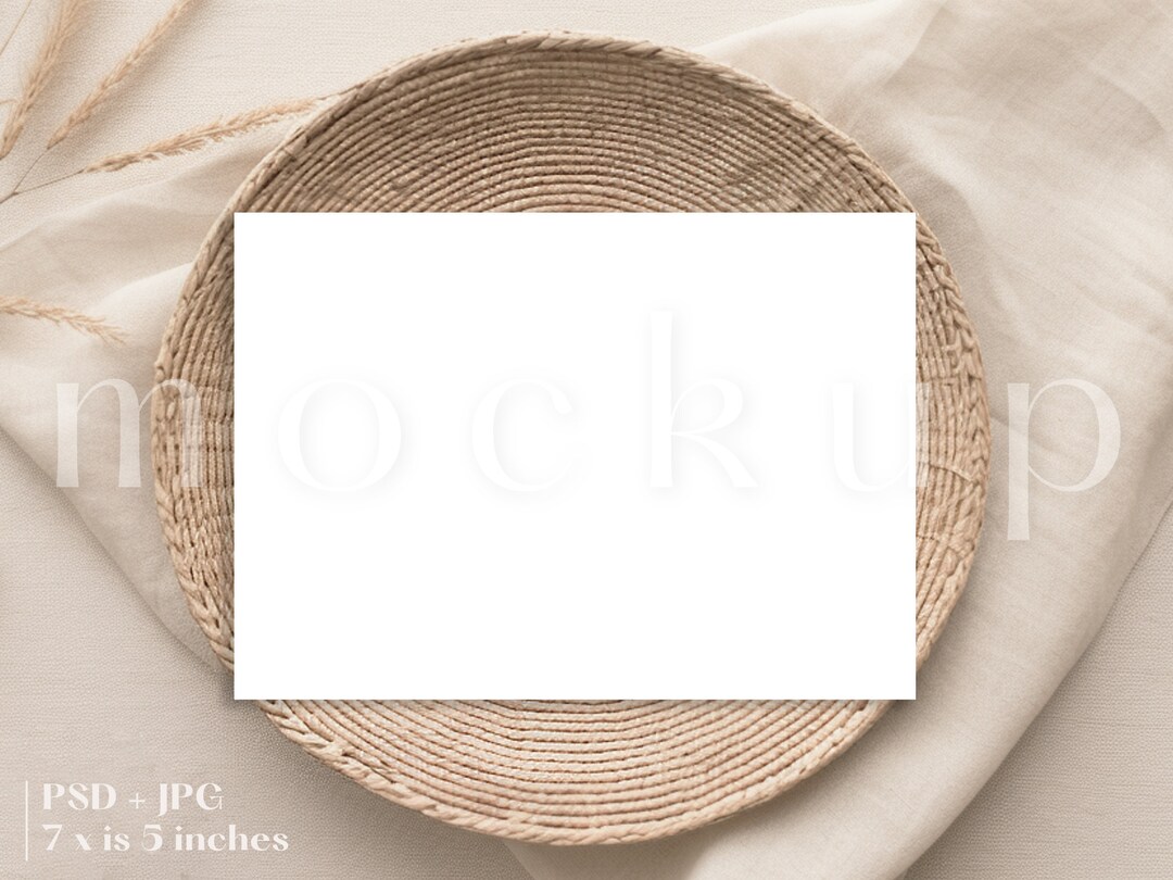 7 x 5 invitation mockup save the date mockup wedding invite mockup