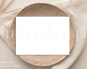 7 x 5 Invitation Mockup | Save the Date Mockup | Wedding Invite Mockup | Baby Shower Mock