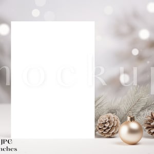 Maqueta de tarjeta navideña 5 x 7 / Maqueta de tarjeta navideña / Maqueta de invitación a fiesta de Navidad