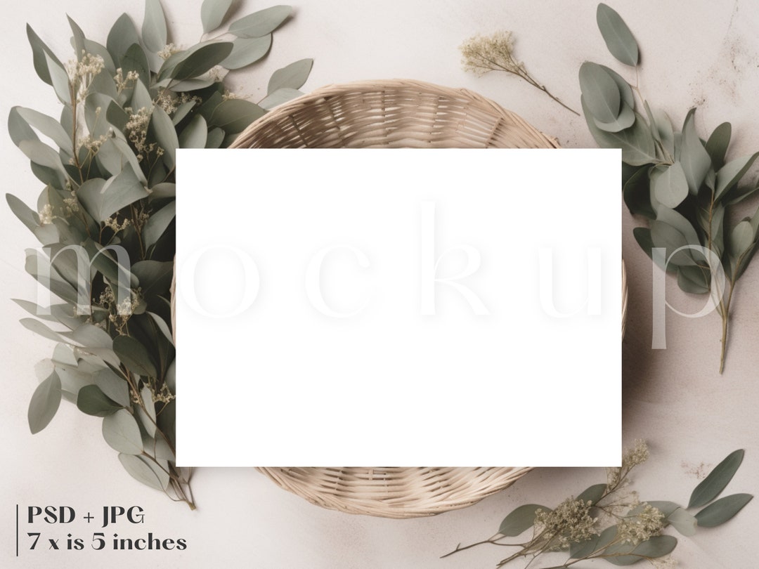 7 x 5 invitation mockup save the date mockup wedding invite mockup baby
