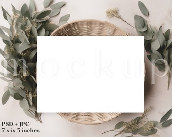 7 x 5 Invitation Mockup | Save the Date Mockup | Wedding Invite Mockup | Baby Shower Mock