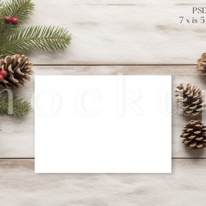 7 x 5 Christmas Card Mockup | Holiday Card Mockup | Christmas Party Invite Mockup