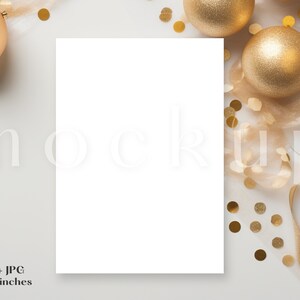 Maquette d'invitation pour le réveillon du Nouvel An 5 x 7 pouces | Maquette de carte de bonne année