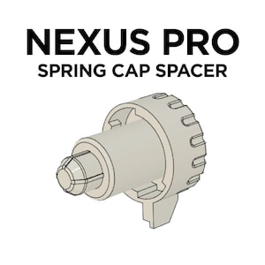 May include: A white plastic spring cap spacer for a Nexus Pro bicycle hub.