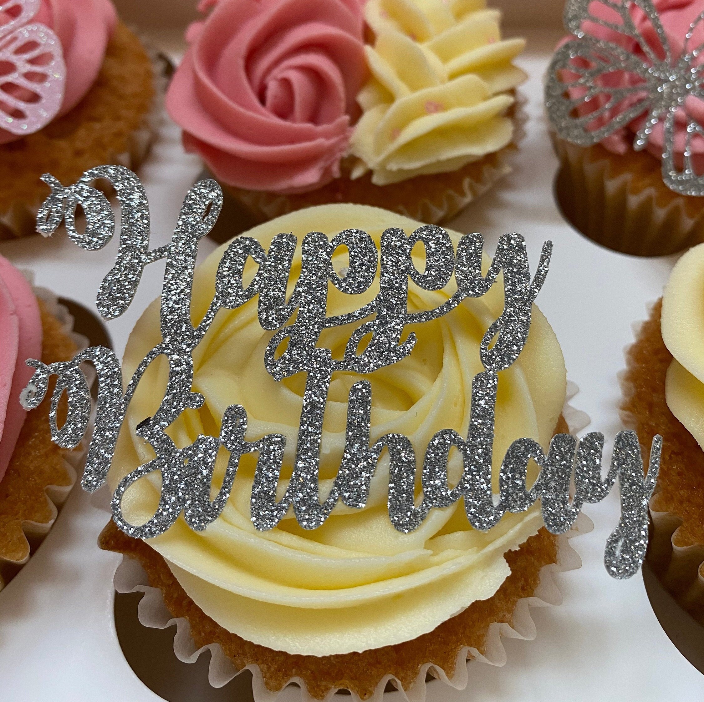 Happy Birthday Cupcake Toppers Etsy