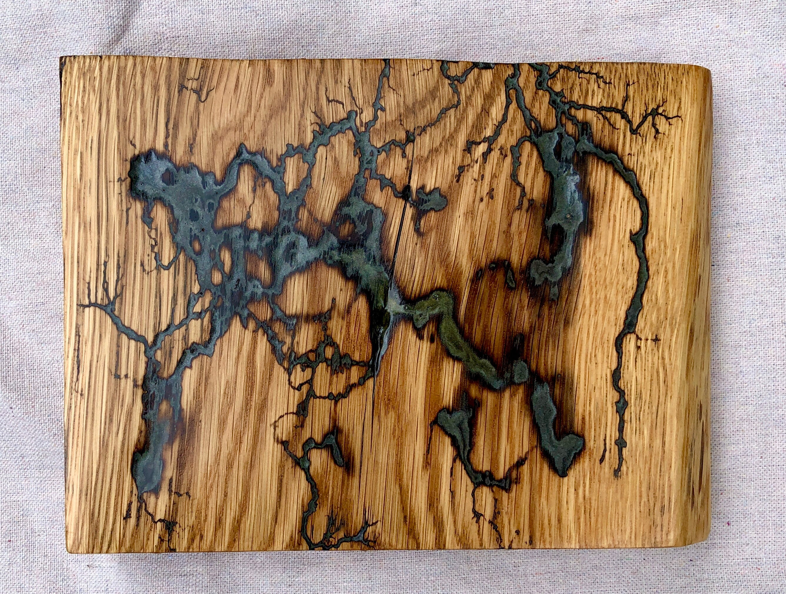 Lichtenberg (Fractal) Wood Burning Art Dansha Branded Art # 3633
