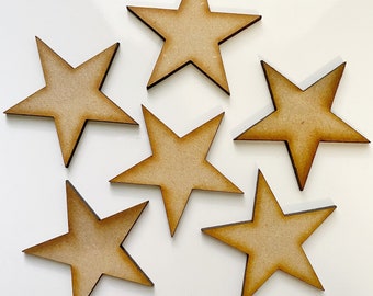 Pointy star shaped cutouts for scrapbooking or decoration