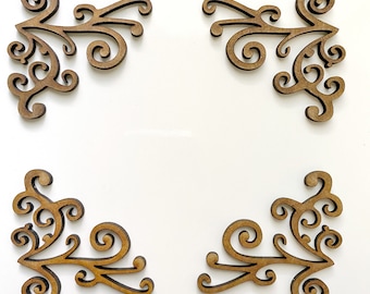 Flourish frame cutouts for scrapbooking or decoration