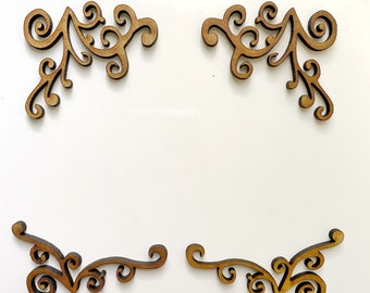 Flourish frame cutouts for scrapbooking or decoration