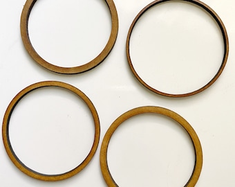 Ring cutouts of varying thickness for scrapbooking, ornaments, or decoration