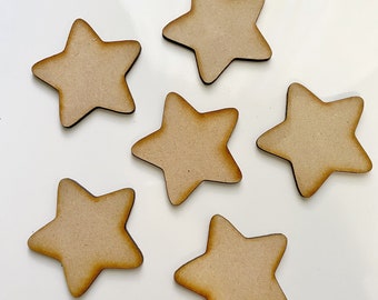 Puffy star shaped cutouts for scrapbooking or decoration